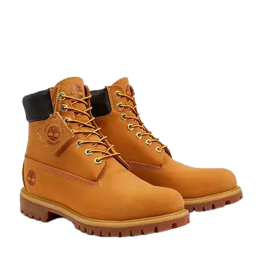 Wheat-coloured Timberland lace-up boots